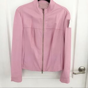 ✴️ Made in Italy Pink Leather Jacket, SzL